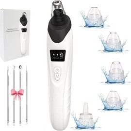 2024 Newest Blackhead Remover Pore Vacuum,USB Rechargeable Blackhead extractor - Color: Black