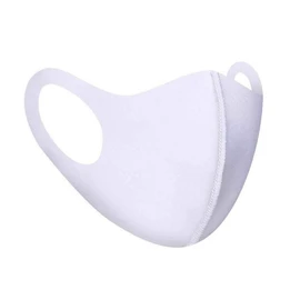 Komonee Adults Washable Reusable White Face Mask Dustproof Cloth Mouth Cover Covering For Men Women Outdoors Indoors Cycling Ski Protection (Pack Of 5)