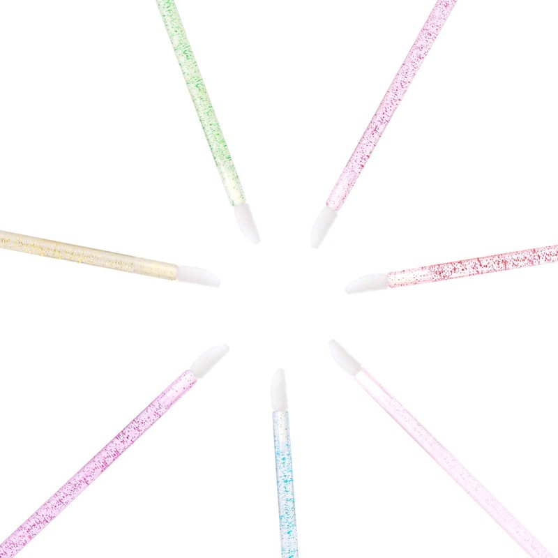 Elisel 100 Pcs Disposable Crystal Lip Brushes Make Up Lip