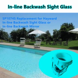 SP1074S in-line Backwash Sight Glass Replacement for Hayward VariFlo Valve Sight Glass, 2" in-line Swimming Pool Backwash Sight Glass Open Line 1-1/2-inch Slip