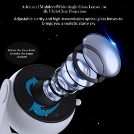 Planetarium Star Projector,Galaxy Projector for Bedroom,Realistic Starry Sky Night Light with 13 Film Discs,Solar System Constellation Moon for Kids Bedroom Ceiling Home Living Room Decor