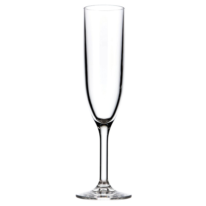 Drinique Champagne Flutes Unbreakable Tritan Stemware, 6 oz (Set of
