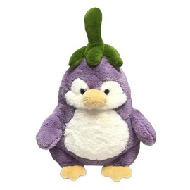 Fuzzleehi Purple Penguin Plush Toy Eggplant-Shaped Penguin Plush Stuffed Animal, Toys Purple Penguin (Size 11” / 17”) (11 inches)