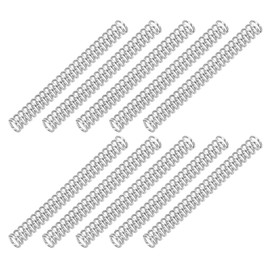 PATIKIL Compression Spring, 0.3mm Wire Dia x 2mm OD x 20mm L, 10 Pcs 304 Stainless Steel Mechanical Extension Small Springs Pen Springs Assortment Kit for Shop and Home Repairs