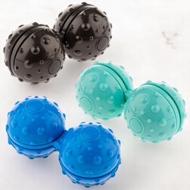 MIJOMA Finger-Massageball 3er Set – Handtrainer zur Stressreduktion & Muskelentspannung – ergonomische Noppenbälle für Finger, Hände & Unterarme – 7,2 x 3,8 cm, 3 Farben