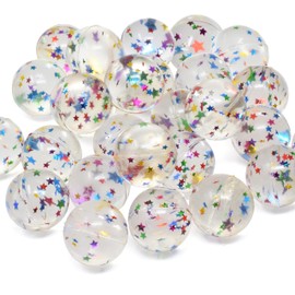 25 Bouncy Balls for Kids Party Favors | Stars Bouncy Ball 27mm | Superball Small Rubber Balls for Kids