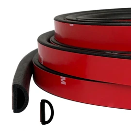 Tintvent D Shape EPDM Foam Rubber Seal with Tape, Self-Adhesive Rubber Weather Stripping for Boat, Auto, RV, Marine, Garage Doors/Window and More, W:0.75"; H:0.375"; L:26Feet