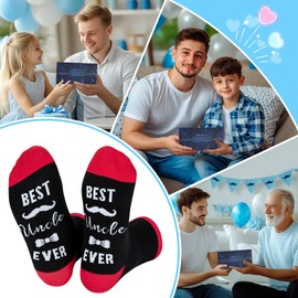 Nirohee Fathers Day Socks Gifts for Uncle,Birthday Gifts for Men,Funny Socks for Men,Father's Day Mens Gift Ideas for Dad Husband Grandpa