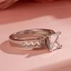 Jeulia Women's Eternity Diamond Engagement Ring: Sterling Silver Princess Cut
