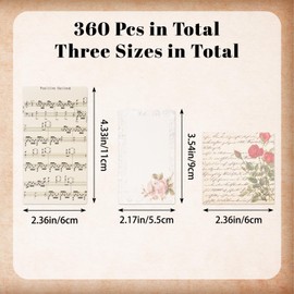 HICOHAND Scrapbooking Paper, 360PCS Vintage Decorative Papers Aesthetic Writing Stationery Paper Kit for Scrapbook Journal Supplies DIY Craft Background Making Magazine Clipping