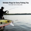 OUGOTHZ 200Pcs Fishing Split Rings, Stainless Steel Lure Connector Rings