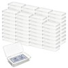 64 Pcs Playing Card Box, Clear, Snap Closed, Storage Organizer