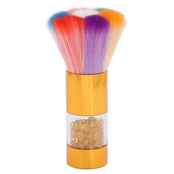 Colorful Makeup Brush Diamond Setting Cute Large Loose Powder Brush for Daily Makeup (Gold)