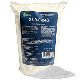 Supply Solutions Supply Solutions 21-0-0-24S Ammonium Sulfate for Deep Green Plants - Soil Acidifier for Blueberry Blooms, Azalea and Magnolia Tree Fertilizer - Sulfur for Plants Nitrogen Fertilizer (50 Pounds)
