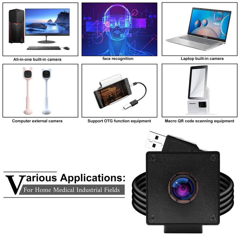 ELP Camera, 4K Usb Webcam, Mini Camera, Wide Angle, 170°