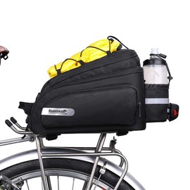 SUNELFFY Bike Trunk Bag Bike Rack Bag Bike Rear Seat Bag Pannier Back Frame Bag Waterproof Saddle Bag Shoulder Bag Bicycle Bag