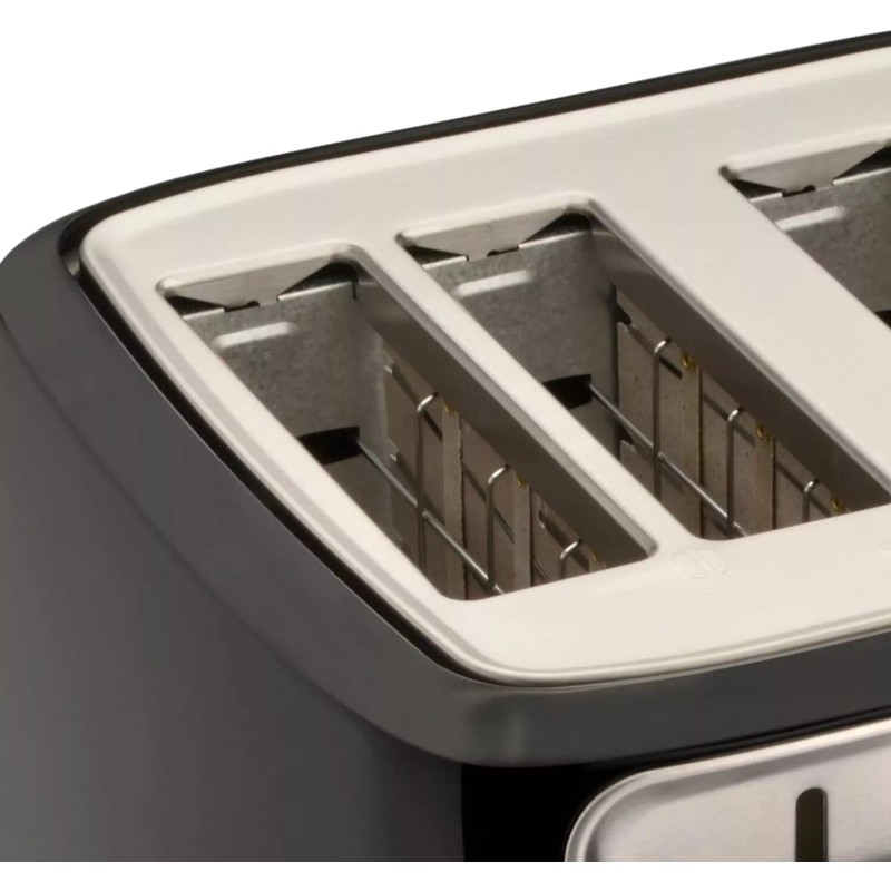 Select Brands Toastmaster 4-Slice Cool Touch Toaster, Black with Stainless