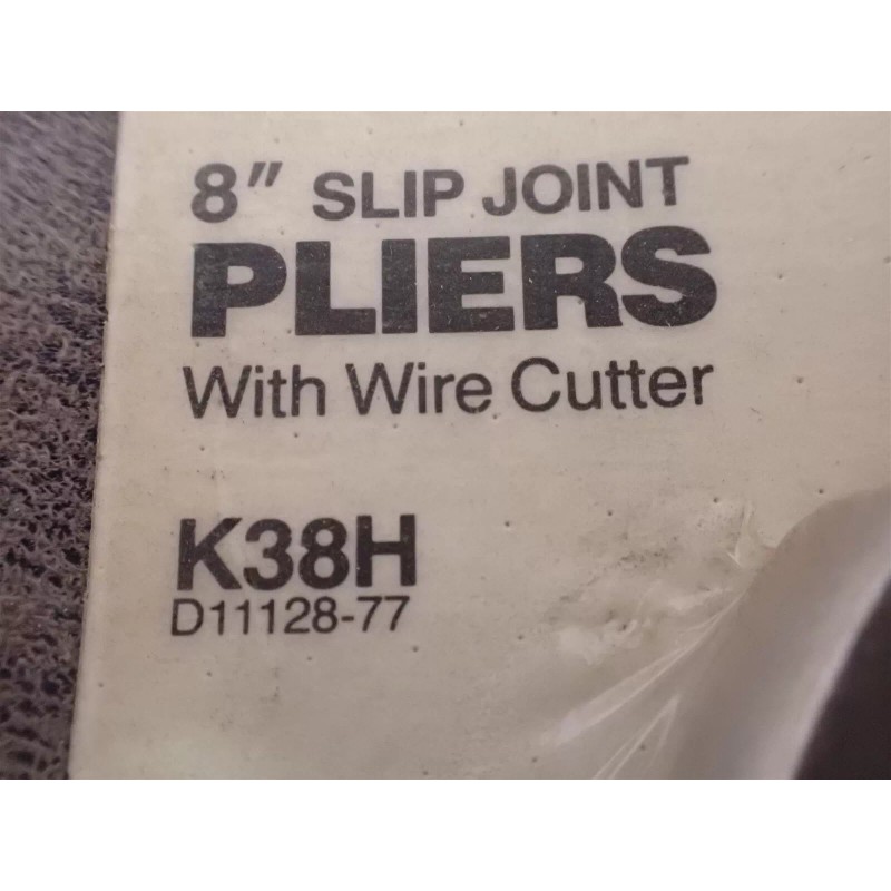 Diamond NEW Diamond K38H 8" Slip Joint Pliers With Wire