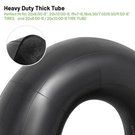 Heavy Duty 20x8.00-8 Inner Tube, 20x8-8, 20x10.00-8, 20x10-8 18x6.50-8, 18x7.50-8, 18x8.50-8 18x9.50-8 Universal Fit Tire Tube with TR13 Straight Valve Stem for Mower/Tractor/Golf Cart and More 1 PCS