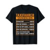 T-Shirt with German Text "Taxi Stundenlohn", black