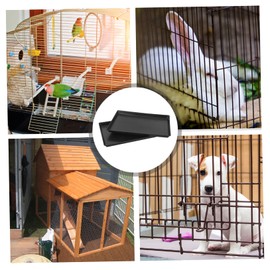DOITOOL 2pcs Leakproof Dog Crate Tray Replacement Bird Cage Bottom Tray Easy to Clean for Small Dogs Parrots and Bunnies Stain