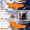 Curved Patient Transfer Board with Anti-Slip Back, Hand Grip and