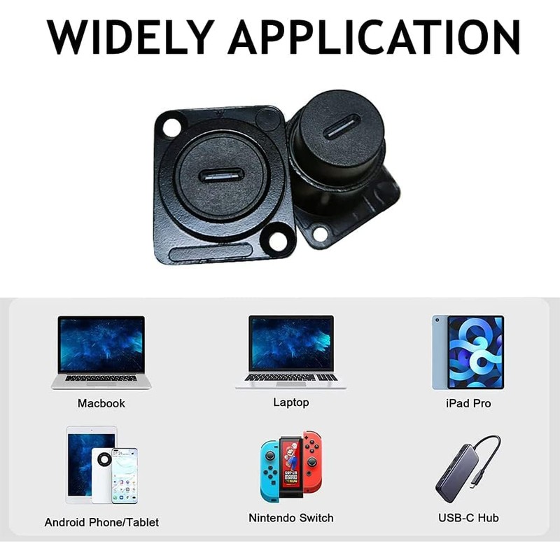PENGLIN USB 3.1 Type C Coupler for Panel Mounting, USB