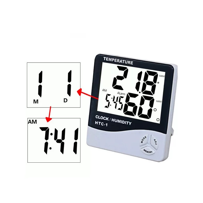 Unbranded/Generic Thermometer Indoor Digital LCD Hygrometer Temperature Humidity Meter Alarm