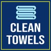 Square Plus Clean Towels Wall or Door Sign | Gym