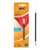 BIC Ballpoint Pen 4 Colours 2 Items red