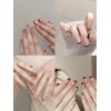 UUDDNN Semi Cured Gel Nail Strips,French Style,Works with Any UV/LED