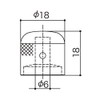 GOTOH Dome Knob, Φ0.7 inches (18 mm), Standard (H18mm), Cosmo