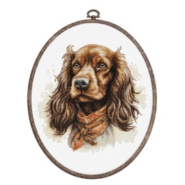 Luca-S Counted Cross-Stitch Kit The Cocker Spaniel BC223L