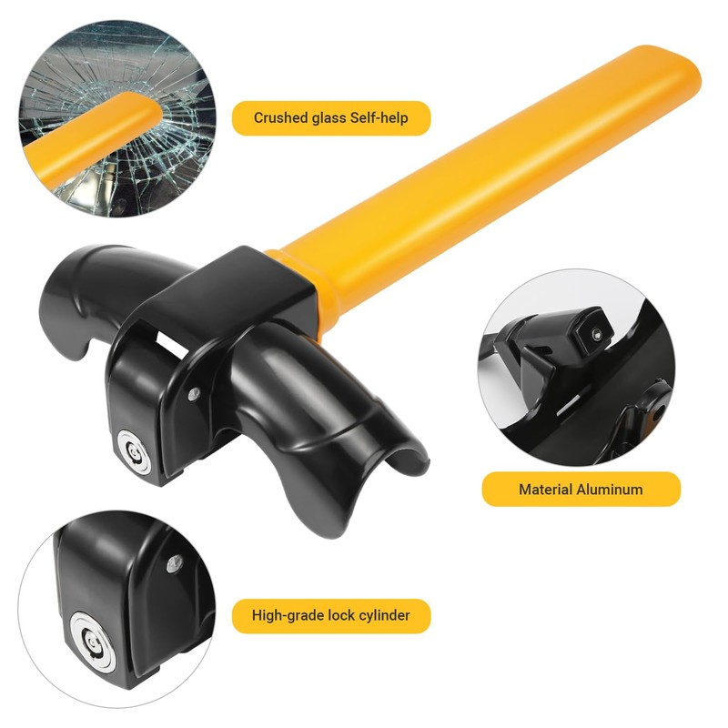 Car Steering Wheel Lock, Car Anti-Theft Wheel Lock Universal Fit