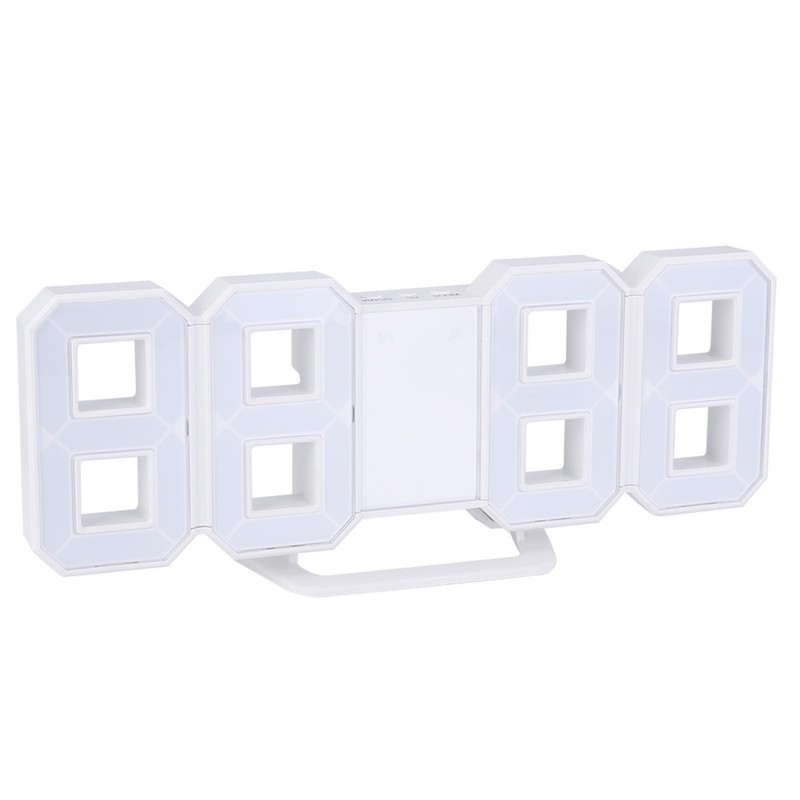 3D LED Digital Clock Bedroom Desktop Snooze Alarm Clock Home