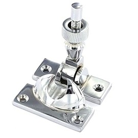 Merriway BH05754 Brighton Style Screw Down Sash Window Fastener Lock-Polished Chrome