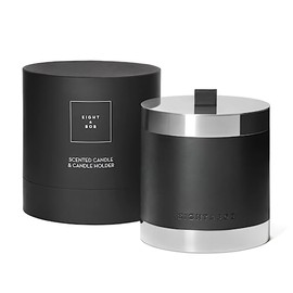 Eight & Bob Sagaponack Large Candle Gift Set & Holder Aromatherapy Long Lasting Luxurious Fragrance Home Decor Notes of Lychee, Peach, Orange, Muguet, Jasmine, Rose Musk Vetiver 600 Gr (The Hamptons)