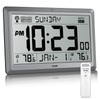 Wall Clock Atomic with Indoor Outdoor Temperature Battery Powered, Easy