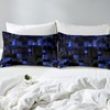 Black Navy Blue Duvet Cover Modern Geometric Comforter Cover Gradient