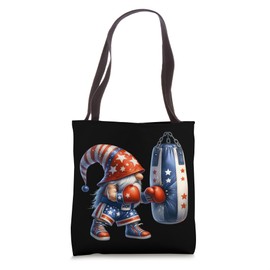 Boxing Gym Gnome With Punching Bag Hanger Funny America Tote Bag