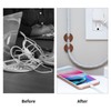 Flezoo Cord Holder Cable Clips, 12PCS Coffee Adhesive Cord Organizer