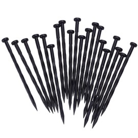 Usedgdig 25 PCS Spiral Landscape Anchoring Spikes 8 Inch Plastic Edging Nails Nylon Landscape Anchoring Stake for Paver Edging, Garden Lawn Yard, Turf, Tent, Weed Barriers