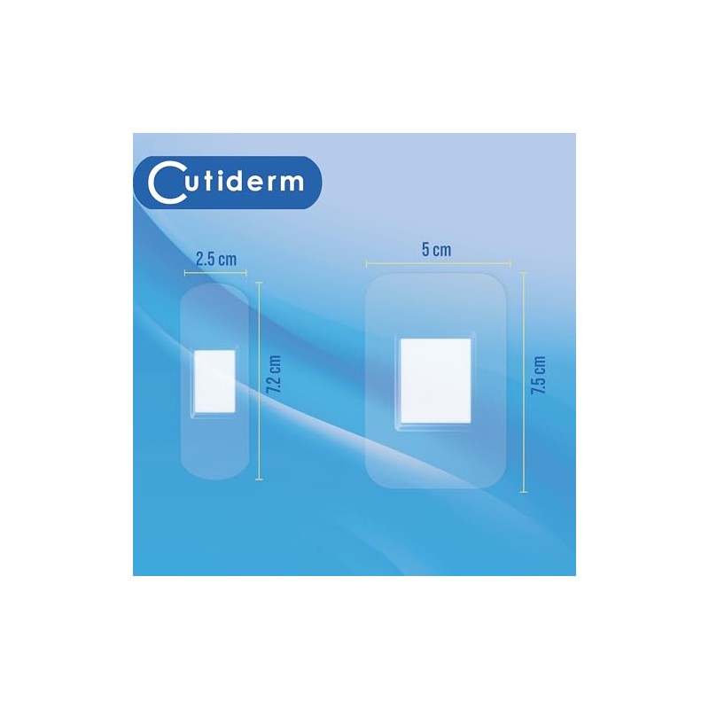 Cutiderm Transparent Assorted Size Plasters 7.2cm x 2.5cm & 5cm