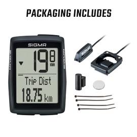 Sigma Elektro GmbH Sigma Sigma Bc 14.0 Wr Bicycle Computer Black One Size Sigma Sigma Bc 14.0 Wr Bicycle Computer Black One Size