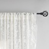 TUDECO Lace Curtains 96 Inches Long - Antique Floral Sheer