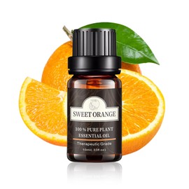 Poven Sweet Orange Essential Oil, Natural Aroma Oil, 0.3 fl oz (10 ml)