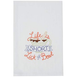 Aunt Martha's Dirty Laundry Life is Short Lick The Bowl Flour Sack Dish Towel