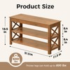 Shoe Rack Bench with Storage 3 Tier Bamboo Shoe Bench