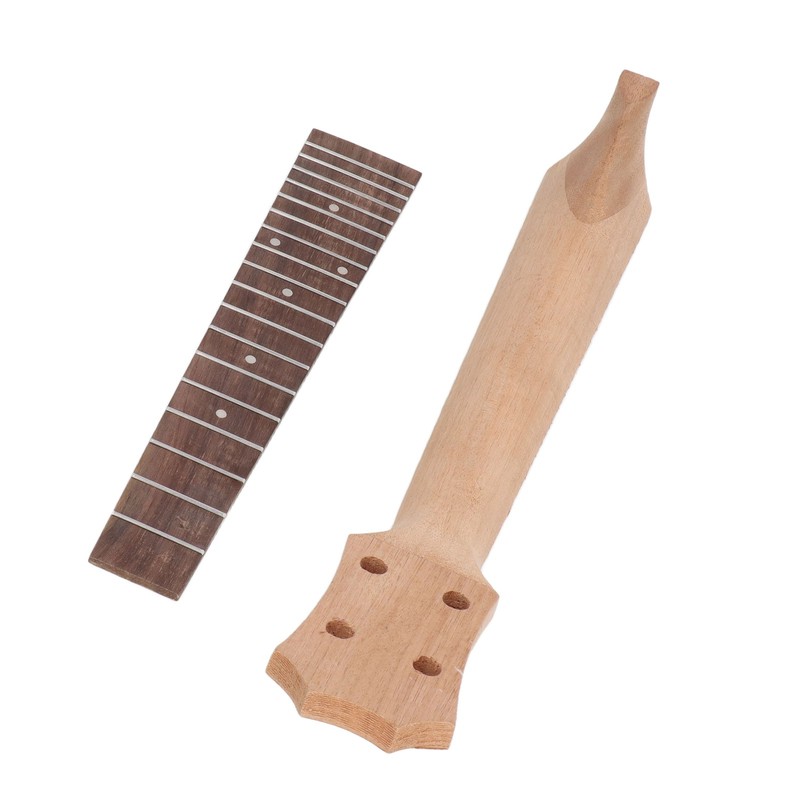 Ukulele Fretboard Neck Set Rosewood Okoume Wood Fingerboard Replacement for