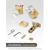 EHOMEWARE 1 Pack Crystal Door Knobs Gold, Closet Door Handles